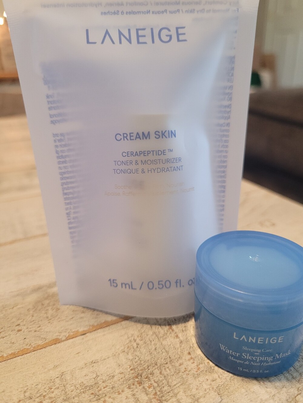 New Laniege Cream Skin Toner & Water Sleeping Mask Bundle